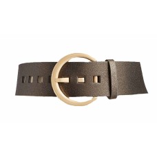 INC International Concepts Oversized Crescent-Buckle Belt (Bronze, Large)