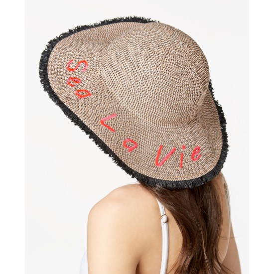  Concepts Sea La Vie Fringe Floppy Hat (Soft Pink, One Size)