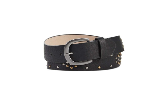  Studded Pant Belt, Black, L
