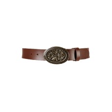 INC International Concepts Women’s Faux Leather Rose Plaque Belt (Brown, XL)