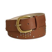 INC International Concepts Womens Studded Pant Belt, Cognac, L