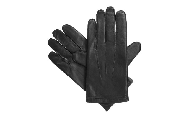  Signature Men’s Leather Gloves (Black, M)