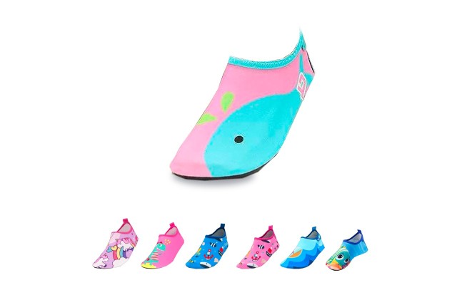 Kids Summer Non-Slip Lightweight Swim Water Shoes, Aqua Socks, Pool & Beach Walking Shoes for Toddlers, Kids, Boys and Girls