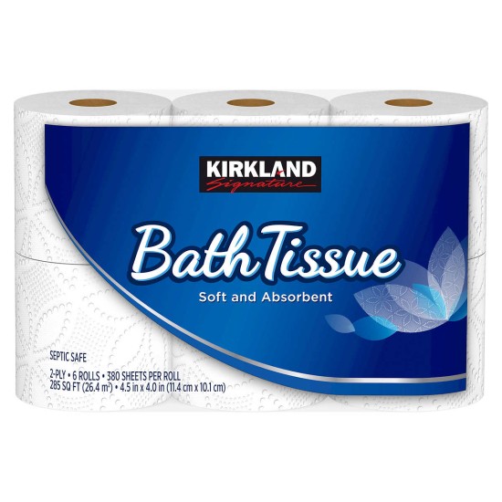  Bath Tissue, 2-Ply, 380 Sheets, 30 Rolls