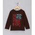  Boys Solid Cargo Polo Peruvian Cotton T-Shirt – Long Sleeve, Polo Neck With 3 Buttons, Usa Flag, 12-18M