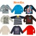  Boys Solid Cargo Polo Peruvian Cotton T-Shirt – Long Sleeve, Polo Neck With 3 Buttons, Faster, 2