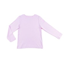 Kleverkids Girls Flowers Graphic Printed Peruvian Cotton T-Shirt – Long Sleeve, Frill Crewneck