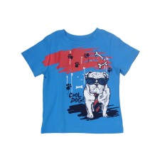 Kleverkids Toddler Baby Boys Tiger, Compass Graphic Printed Peruvian Cotton Short Sleeve T-Shirt for 2, 3, 4, 5, 6, 8 Years