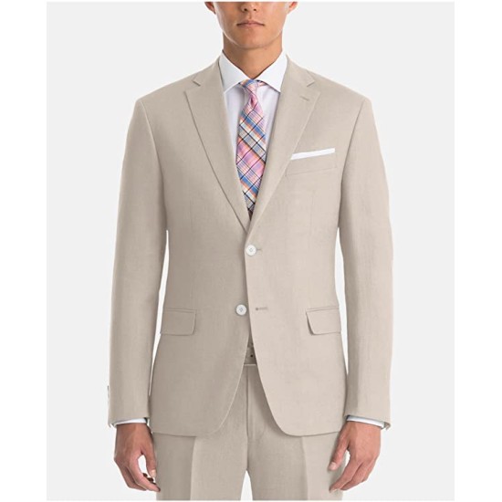 Lauren Ralph Lauren Men’s UltraFlex Classic-Fit Sage Linen Sport Coat, Tan, 44