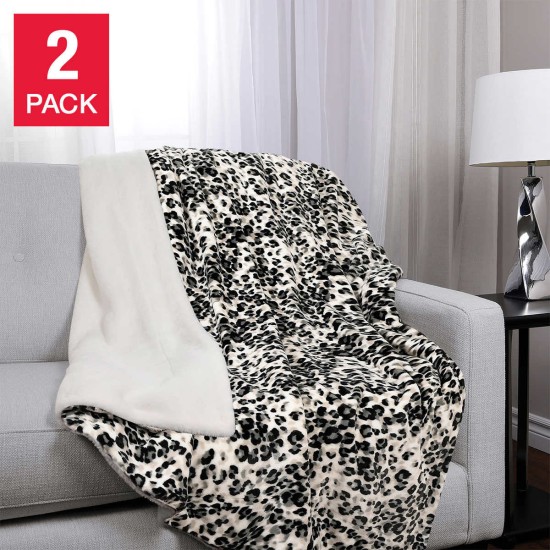  Ultimate Faux Fur Throw Ultra Soft 2-pack, Multi