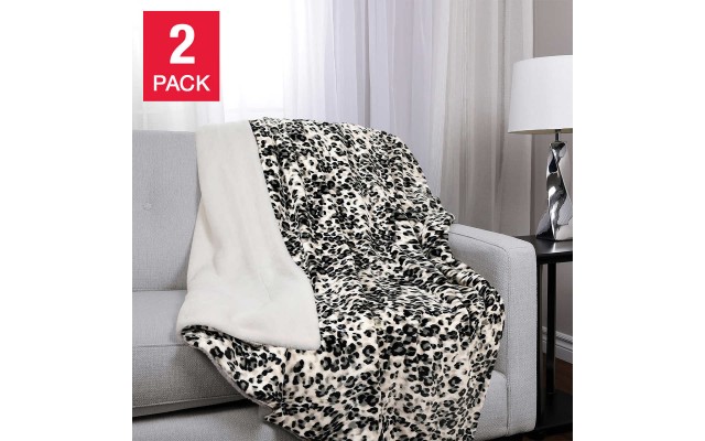  Ultimate Faux Fur Throw Ultra Soft 2-pack, Multi