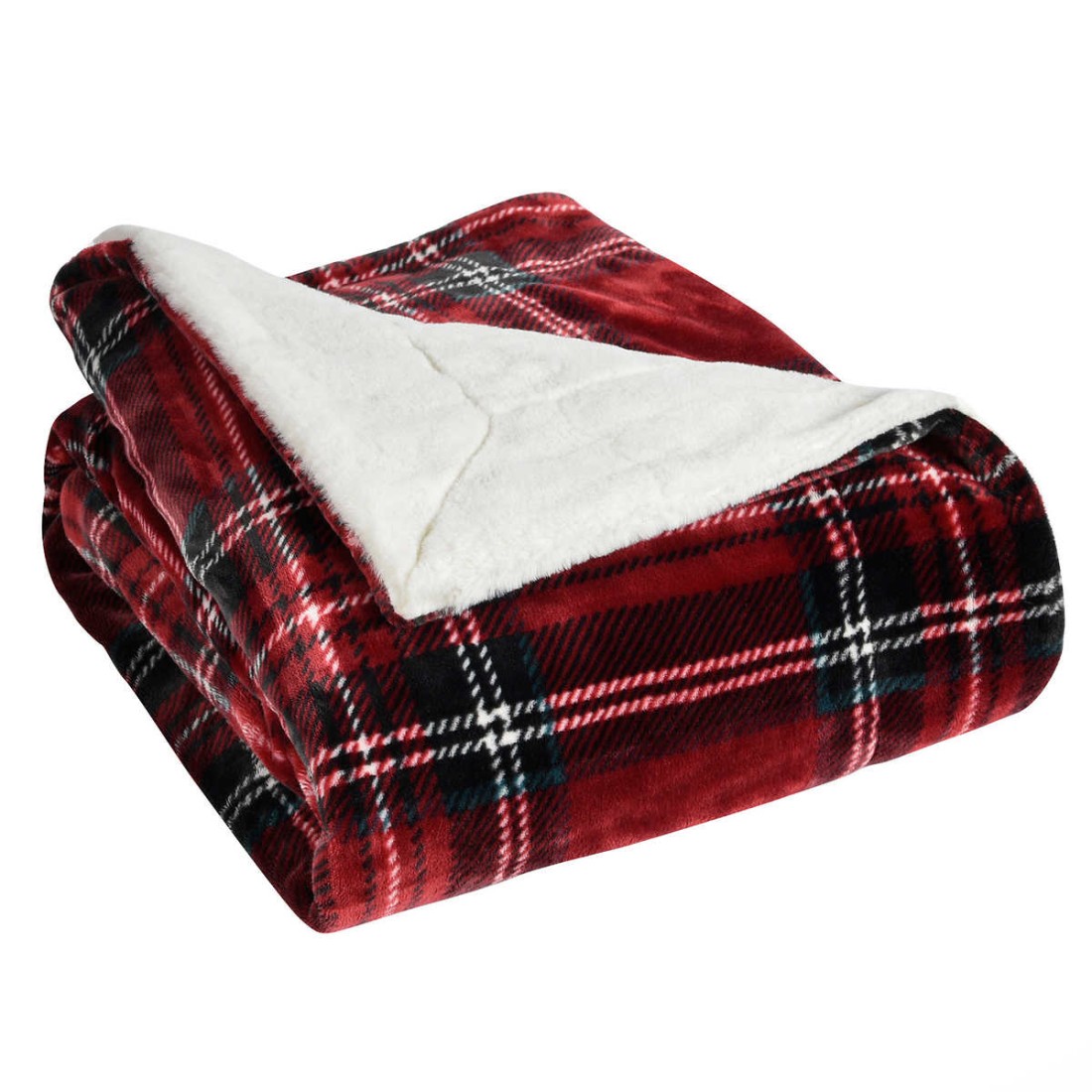 Life Comfort Ultimate Faux Fur Throw Ultra Soft 2-pack, Red