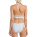  Junior’s Zen Garden Plunge Hi-Neck Sexy One Piece Swimsuit (Mist, Medium)
