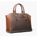  Large Ciara Top Zip Womens Satchel, Brown