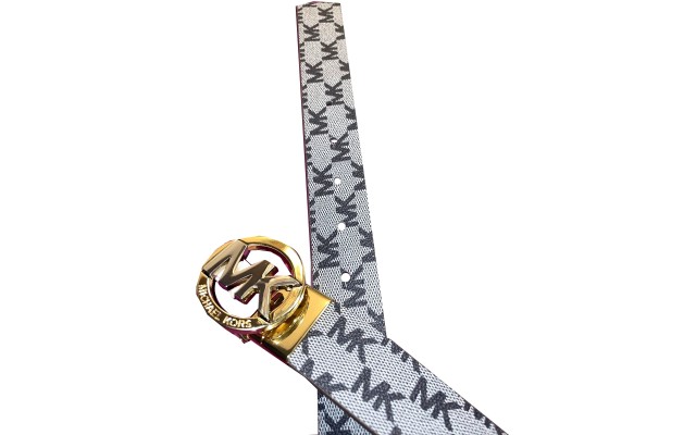  MK Twist Reversible Belt, Blue/Brown, Large
