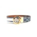  MK Twist Reversible Belt, Blue/Brown, Large