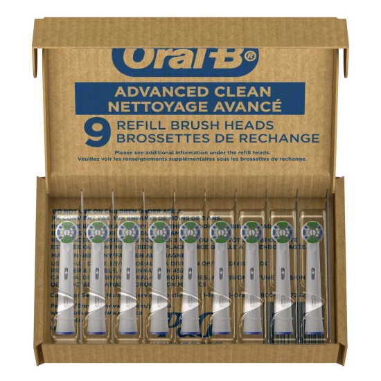  Advanced Clean Replacement Toothbrush Heads, 9-count