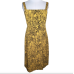  Georgina Mustard Python Sundress (Yellow, Small)
