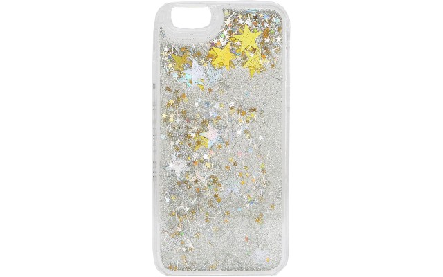  Phone Case with Screen Guard & Cleaning Cloth (Samsung S7 – Floating Gold/Silver Stars)