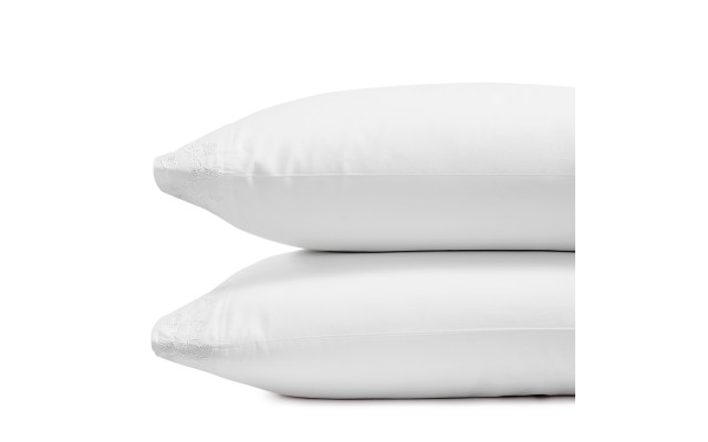  Floral Embroidered King Pillowcase, Pair – 100% Exclusive (White, King)