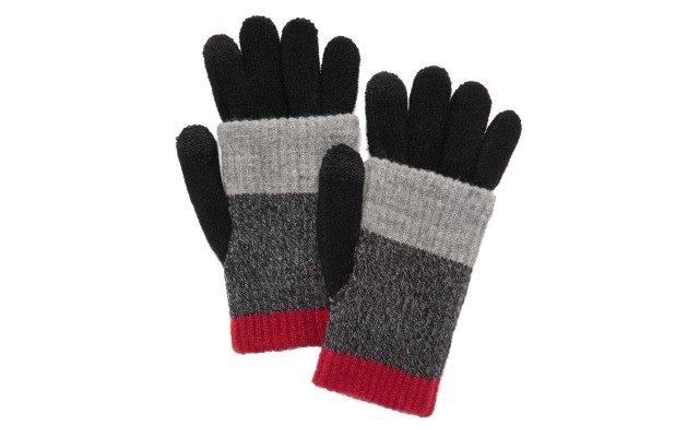  Multi Stripe Purl Knit (Red, One Size)