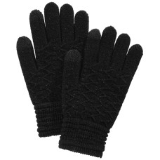 Steve Madden Zigzag Touchscreen Gloves (Black)