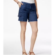 Style & Co. Womens Plus Mid-Rise Comfort Waist Cargo Shorts