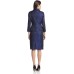  Ronnie Jacquard Skirt Suit (Black/Royal, 8)