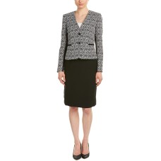 Tahari by Arthur S. Levine Women’s Rita Skirt Suit (White/Black, 8)