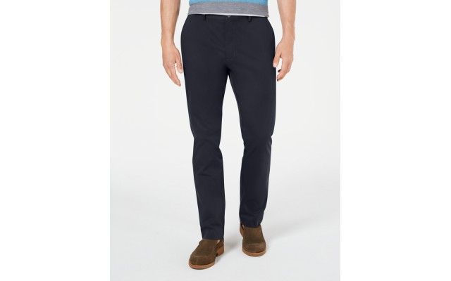  Men’s Luca Flat-Front Stretch Pant (32×30, Navy)