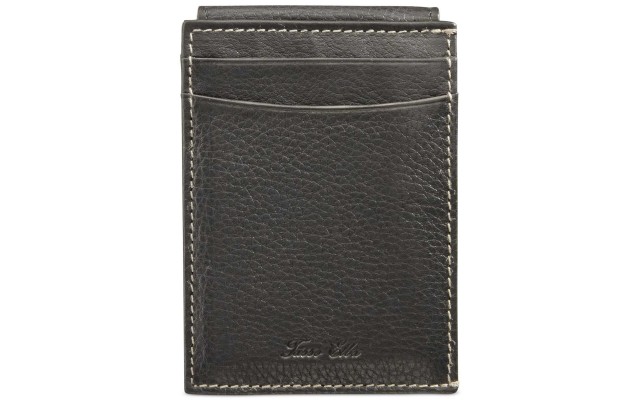  Men’s Naked Milled Card Case (Black, 2.75″x3.93″x0.71″)