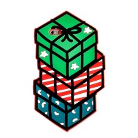 TwelveNYC Celebrate Shop iPhone 7 Stacking Presents Cell Phone Case, Green/Red