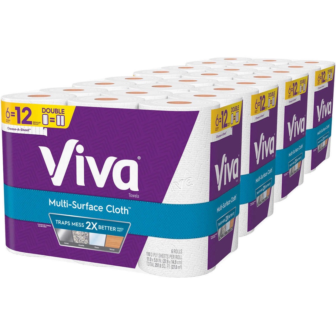 Viva Multi Surface Cloth Paper Towels Ply Sheets Count