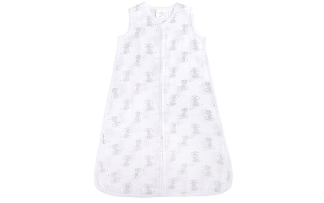 aden + anais Essentials Classic Sleeping Bag, 100% Cotton Muslin, Wearable Baby Blanket, Safari Babes (Elephant, Small, 0-6 Months)