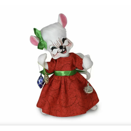  6in Whimsy Girl Mouse with Ornaments