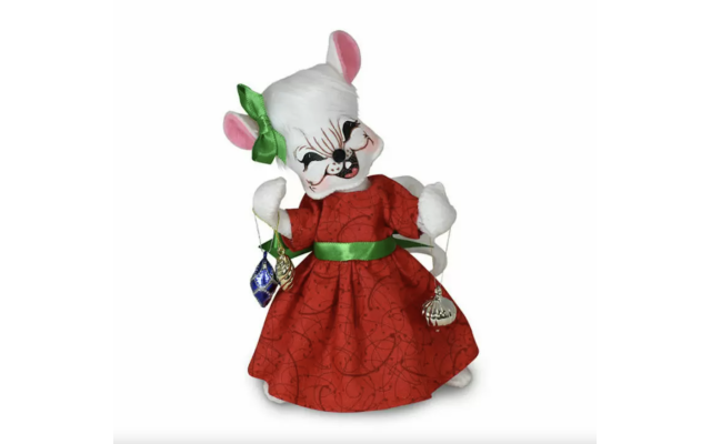  6in Whimsy Girl Mouse with Ornaments