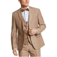 Bar III Mens Linen Pinstripe Two-Button Blazer