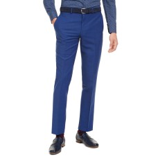 Bar Iii  Men’s Slim-Fit PerFormance Active Stretch Blue Sharkskin Suit Separate Pants