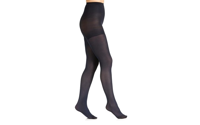  Women’s Luxe Opaque Control Top Tight, Navy, 1X-2X