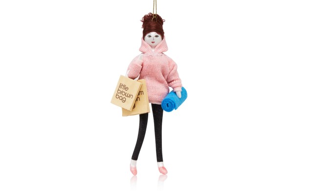 Bloomingdale’s Glass Yoga Lady Ornament