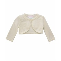 Bonnie Baby Baby Girls Ivory Flyaway Cardigan With Lace Trim