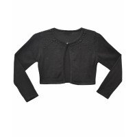 Bonnie Jean Toddler Long Sleev Embellished Fly Away Cardigan Black 2T