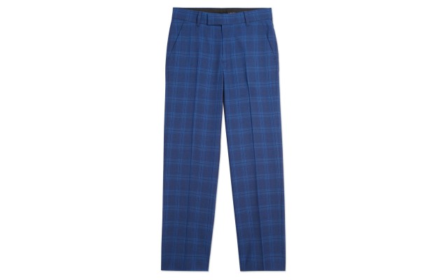  Big Boys Bold Box Plaid Pants, Deep Blue, 16