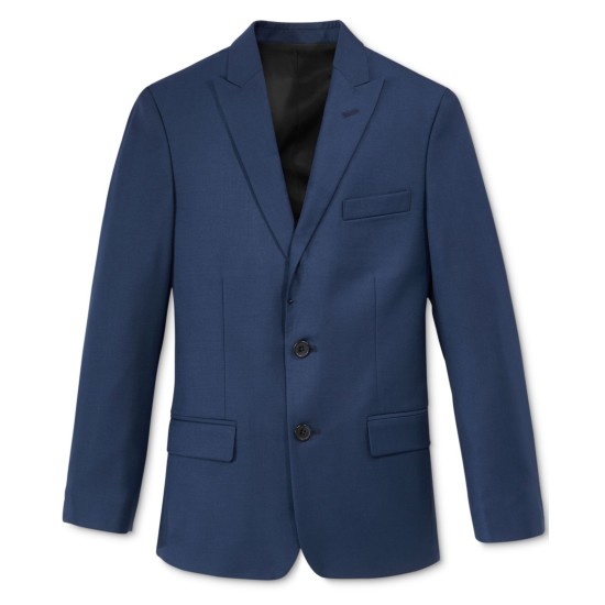  Boys’ Big Blazer Suit Jacket (Bright Blue, 16 Husky)