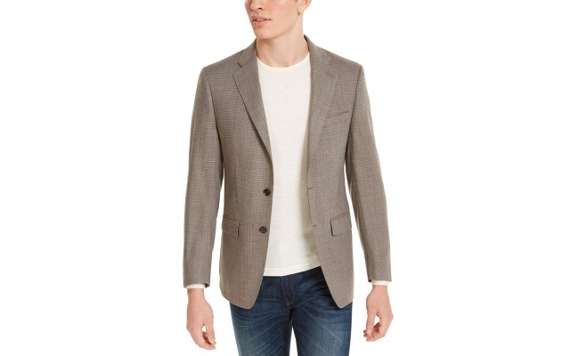  Mens Slim-fit Sport Coat Creamtan 36s