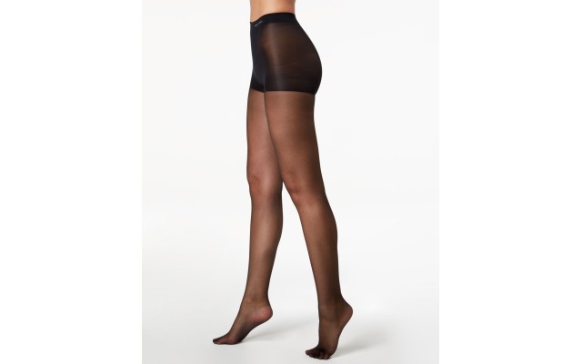  Women’s Matte Ultra Sheer Control Top Tights, Black, B