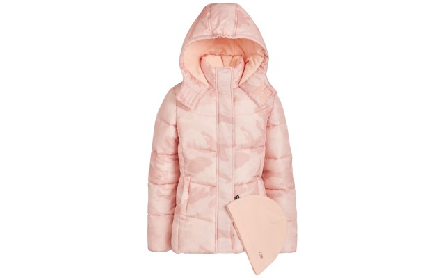 Big Girls 2-pc. Camo-print Puffer Jacket & Hat Set M 1012