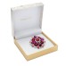  Silver-Tone Multicolor Crystal Cluster Pin