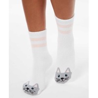 Charter Club Women’s Cat Critter Socks, Natural, 9-11