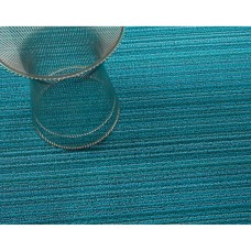 Chilewich 24×36 Shag Rug Turquoise Skinny Stripe